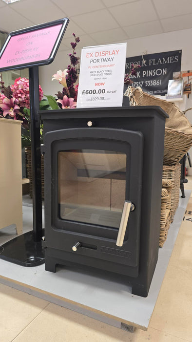 Portway P1 Contemporary Multifuel Stove - Ex-Display