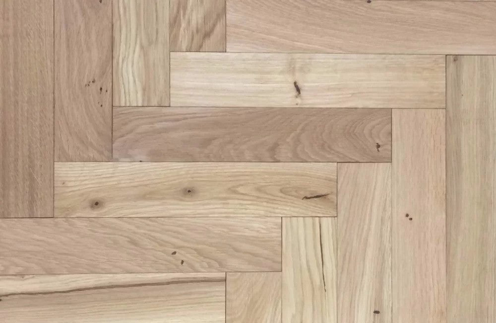 Oak Engineered Rustic Unfinished Parquet 350 x 70 x 11mm - 23.52m2 Job Lot