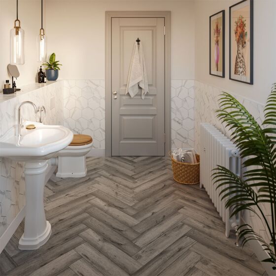 ClickLux Haldon Antique Oak Herringbone - 2.22m2 per pack