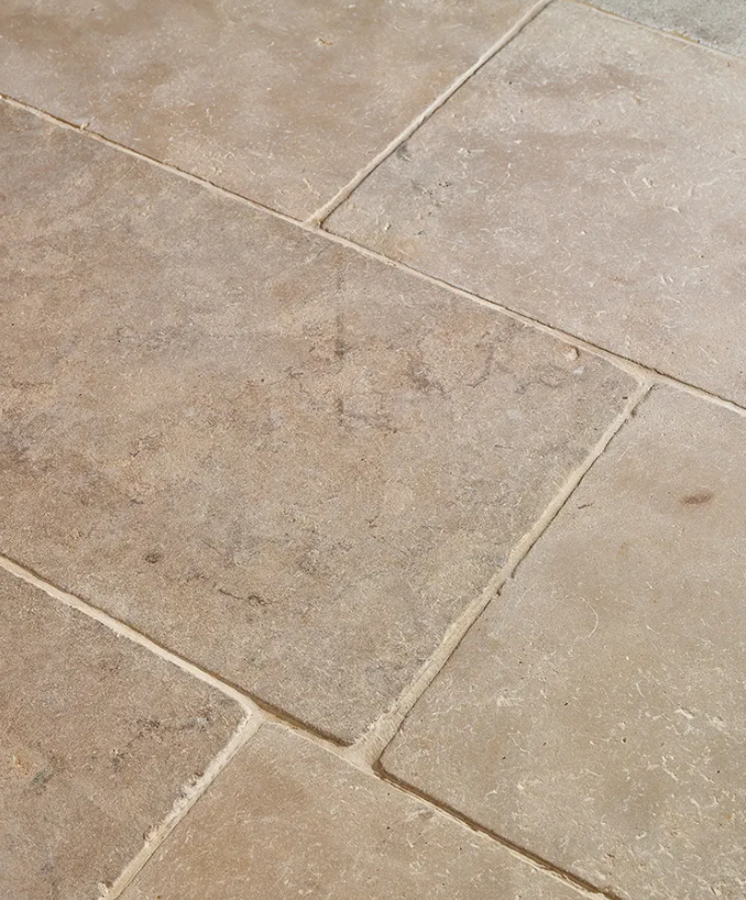 Natural stone tiles.