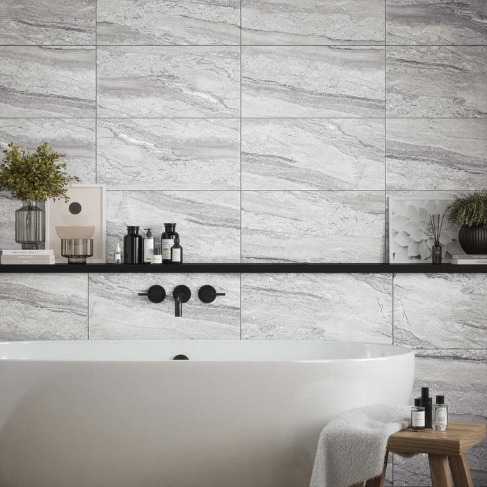 Laurent Grey Matt Ceramic Wall 300x600mm